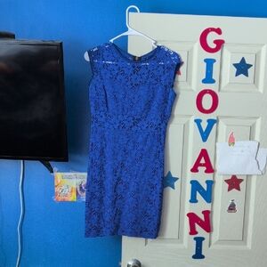 Royal Blue Lace Mini Dress